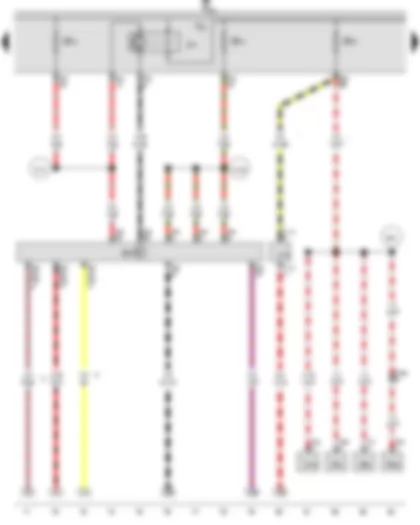 Wiring Diagram  VW TIGUAN 2014 - Main relay - Fuse holder B - Terminal 30a wiring junction