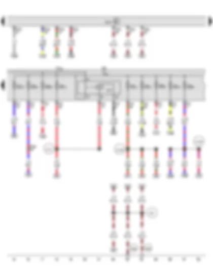 Wiring Diagram  VW TIGUAN 2013 - Terminal 30 voltage supply relay - Onboard supply control unit