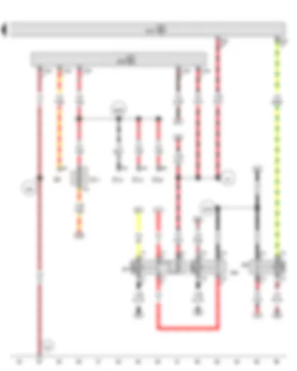 Wiring Diagram  VW TIGUAN 2013 - Onboard supply control unit - Terminal 15 voltage supply relay 2 - Starter relay 1