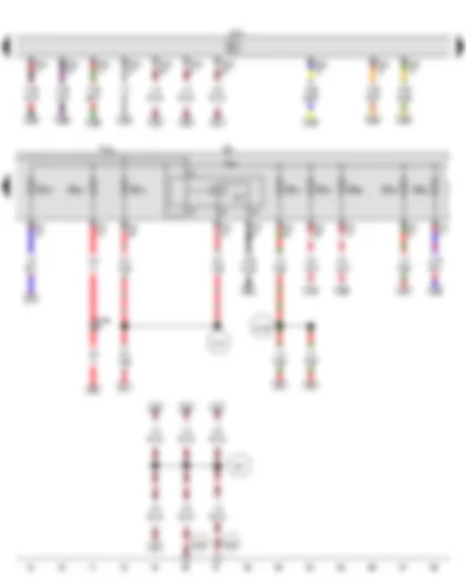 Wiring Diagram  VW TIGUAN 2012 - Main relay - Onboard supply control unit - Fuse holder B