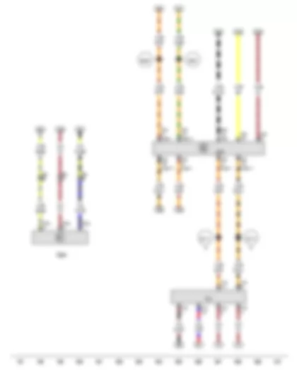 Wiring Diagram  VW TIGUAN 2012 - Oil level and oil temperature sender - Data bus diagnostic interface - Diagnostic connection