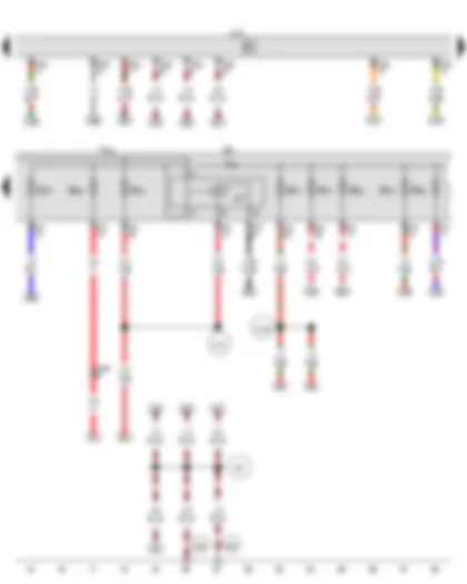 Wiring Diagram  VW TIGUAN 2012 - Main relay - Onboard supply control unit - Fuse holder B