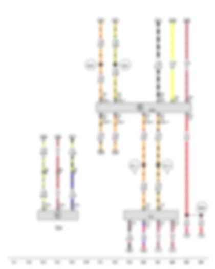 Wiring Diagram  VW TIGUAN 2012 - Oil level and oil temperature sender - Data bus diagnostic interface - Diagnostic connection