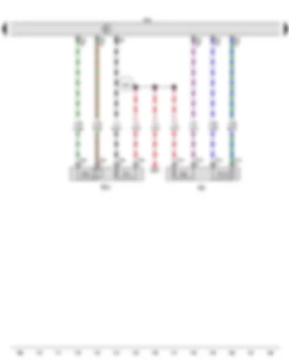 Wiring Diagram  VW TIGUAN 2017 - Lambda probe 1 after catalytic converter - Lambda probe 1 before catalytic converter - Lambda probe - Lambda probe after catalytic converter - Engine control unit - Lambda probe heater