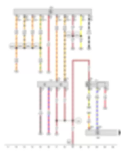 Wiring Diagram  VW TIGUAN 2016 - Data bus diagnostic interface - Fuel pump control unit - Diagnostic connection