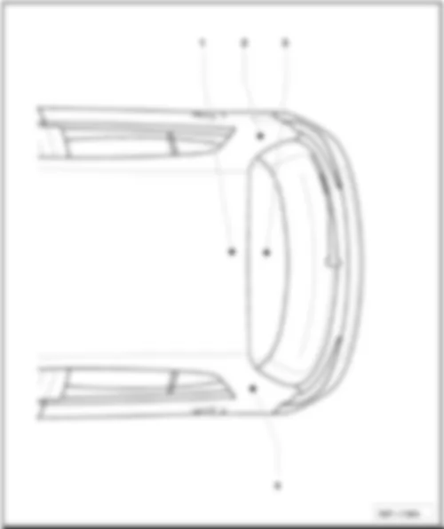 VW TIGUAN 2014 Overview of earth points in luggage compartment