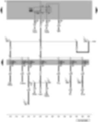 Wiring Diagram  VW TOUAREG 2003 - Fuses - terminal 15 voltage supply relay - self-diagnosis connection