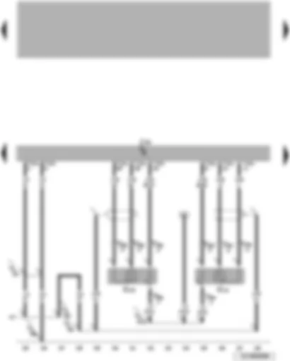 Wiring Diagram  VW TOUAREG 2008 - Motronic control unit - lambda probe after catalytic converter - lambda probe 2 upstream of catalytic converter
