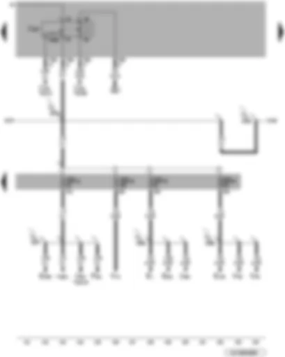 Wiring Diagram  VW TOUAREG 2004 - Fuses - terminal 15 voltage supply relay - self-diagnosis connection