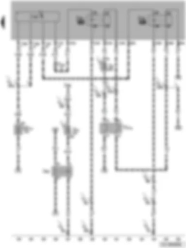 Wiring Diagram  VW TOUAREG 2004 - Onboard supply control unit - voltage supply relay - battery parallel circuit relay - battery - wiring connectors
