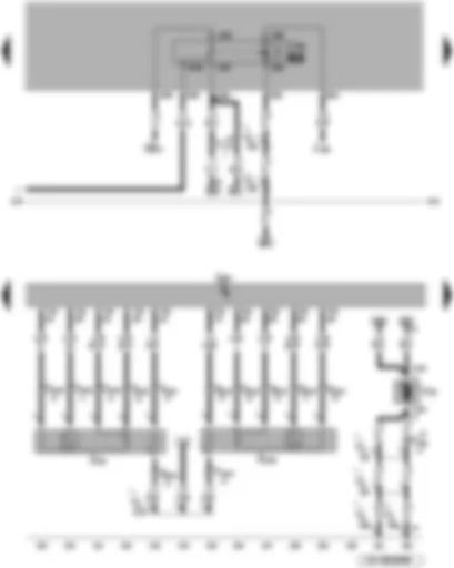 Wiring Diagram  VW TOUAREG 2009 - Engine control unit - lambda probe - circulation pump - lambda probe 2