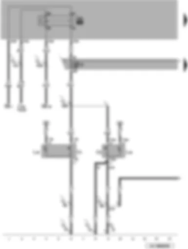 Wiring Diagram  VW TOUAREG 2006 - Relay for power sockets - cigarette lighter - rear cigarette lighter - cigarette lighter illumination bulb