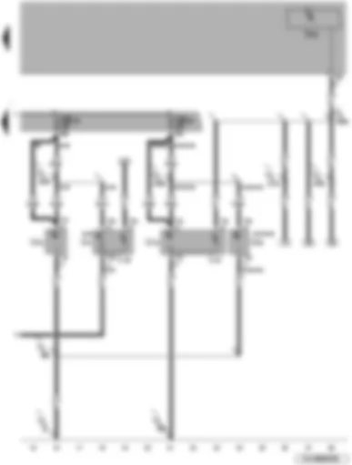 Wiring Diagram  VW TOUAREG 2006 - Onboard supply control unit - 12 V sockets - cigarette lighter illumination bulb - socket illumination bulb