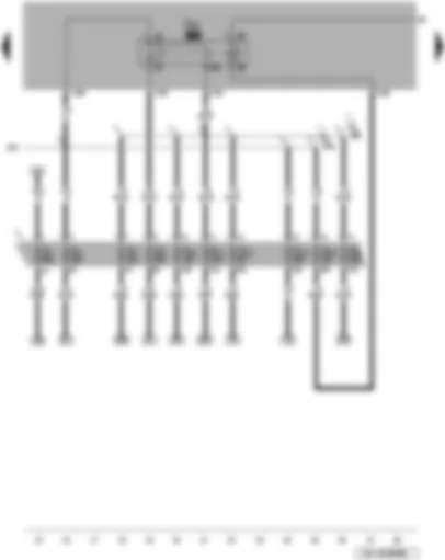 Wiring Diagram  VW TOUAREG 2009 - Terminal 30 voltage supply relay - fuses
