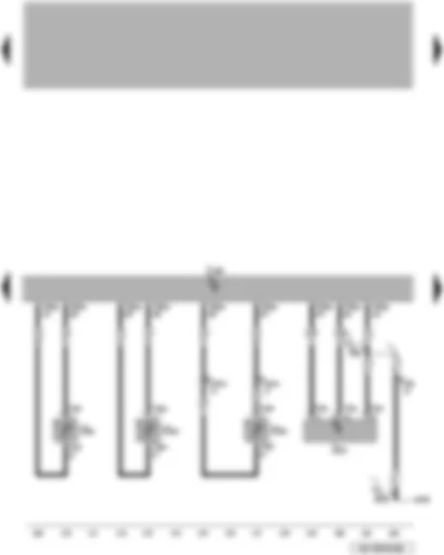 Электросхемa  VW TOUAREG 2008 - Датчик температуры охлаждающей жидкости - расходомер воздуха - датчик температуры топлива - датчик температуры охлаждающей жидкости на выходе из радиатора - блок управления системы впрыска дизельного двигателя
