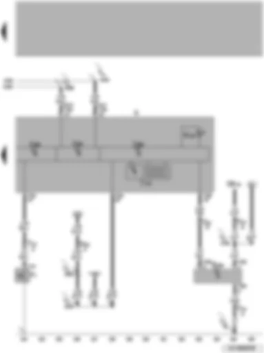 Wiring Diagram  VW TOUAREG 2008 - Control unit in dash panel insert - oil pressure switch - oil level and oil temperature sender - multifunction display - electronic power control fault lamp - self-diagnosis connection