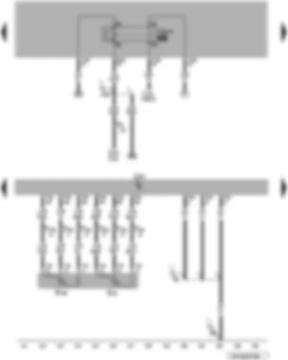 Wiring Diagram  VW TOUAREG 2009 - Engine control unit - accelerator position sender - accelerator position sender 2 - alternator cut-in relay