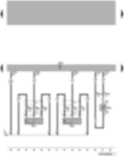 Wiring Diagram  VW TOUAREG 2009 - Engine control unit - knock sensors 1 and 2 - radiator outlet coolant temperature sender