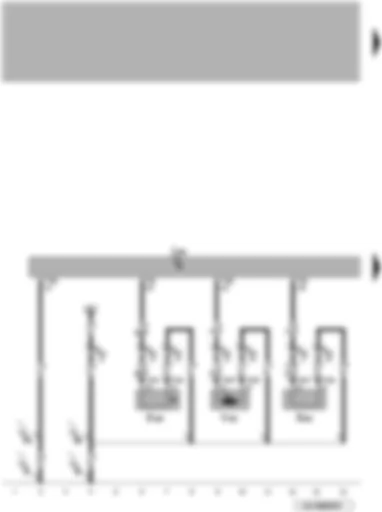 Wiring Diagram  VW TOUAREG 2008 - Convenience system central control unit - spare wheel lock motor - spare wheel release button
