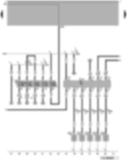 Wiring Diagram  VW TOUAREG 2010 - Automatic glow period control unit - glow plug 1-5 - fuses