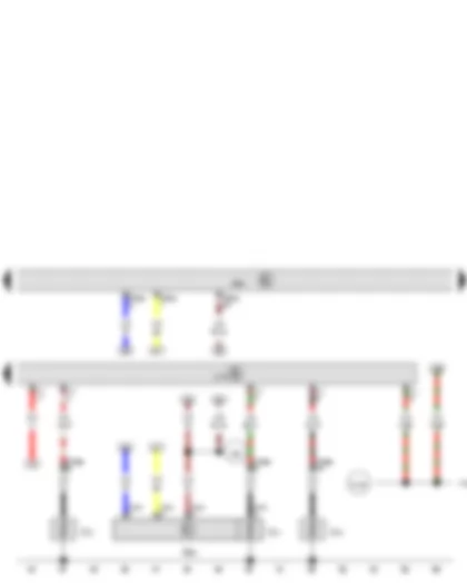 Wiring Diagram  VW TOUAREG 2010 - Cylinder 5 combustion chamber pressure sender - Automatic glow period control unit - Engine control unit - Glow plug 4 - Glow plug 5 - Glow plug 6