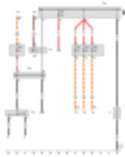 Wiring Diagram  VW TOUAREG 2007 - Battery - Terminal 30 wiring junction 3