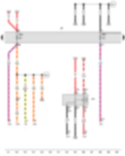 Wiring Diagram  VW TOUAREG 2007 - Terminal 15 voltage supply relay - Fuse holder B