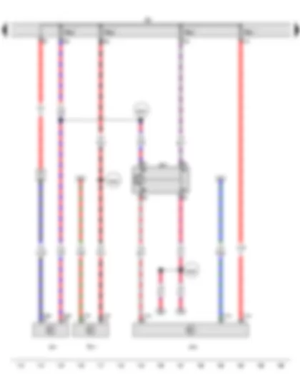 Wiring Diagram  VW TOUAREG 2011 - Fan enabling relay - Fuse holder B