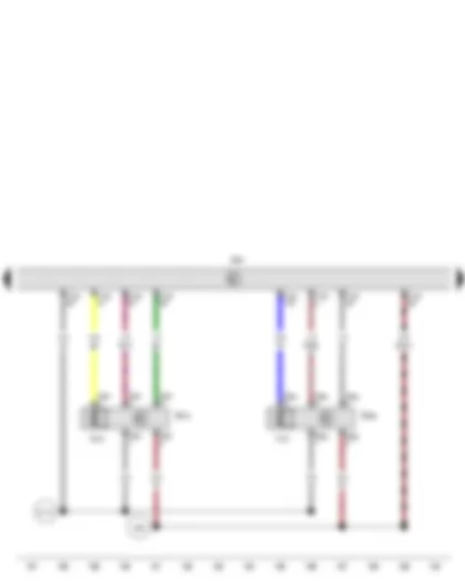 Wiring Diagram  VW TOUAREG 2011 - Intake manifold flap potentiometer - Intake manifold flap potentiometer 2 - Engine control unit