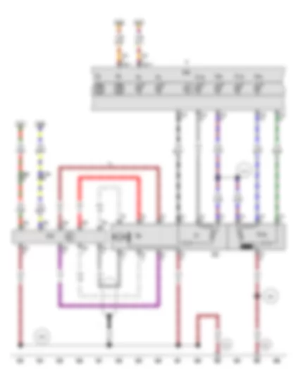 Wiring Diagram  VW TOUAREG 2011 - Fuel delivery unit - Control unit in dash panel insert - Fuel pump control unit - Dash panel insert