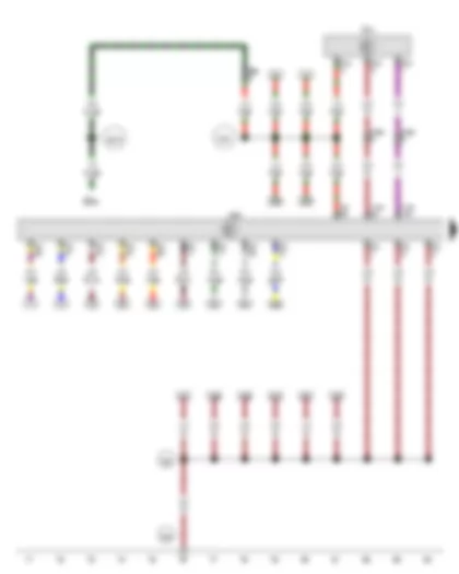 Wiring Diagram  VW TOUAREG 2011 - Air mass meter - Engine control unit