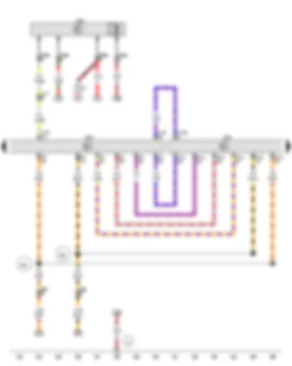 Wiring Diagram  VW TOUAREG 2011 - Radiator fan control unit - Engine control unit - Engine control unit 2