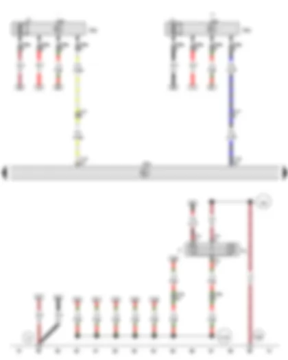 Wiring Diagram  VW TOUAREG 2011 - Brake light switch - Radiator fan control unit - Engine control unit