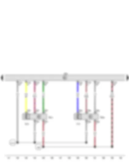 Wiring Diagram  VW TOUAREG 2011 - Intake manifold flap potentiometer - Intake manifold flap potentiometer 2 - Engine control unit