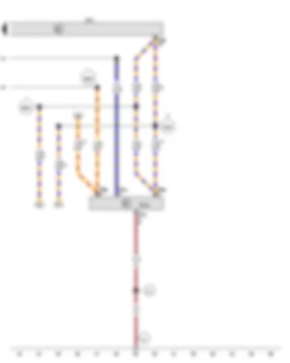 Wiring Diagram  VW TOUAREG 2014 - Pitch rate sender - Data bus diagnostic interface