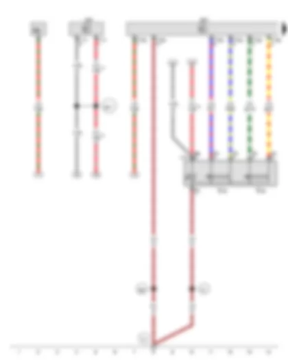 Wiring Diagram  VW TOUAREG 2014 - Backrest release button 1 - Backrest release control unit