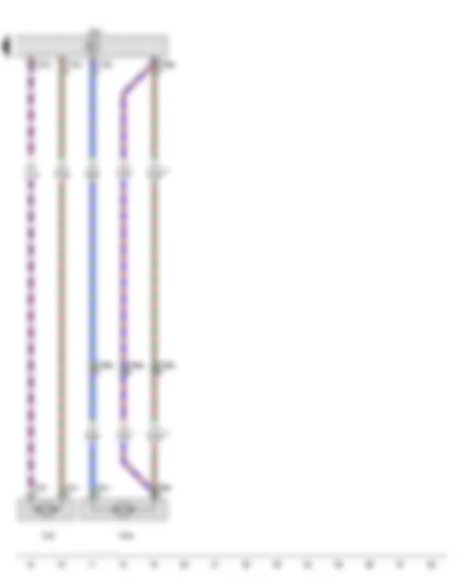 Wiring Diagram  VW TOUAREG 2015 - Backrest release control unit - Backrest release motor 1 - Backrest release motor 2