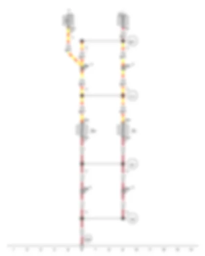 Wiring Diagram  VW TOUAREG 2014 - Left washer jet heater element - Right washer jet heater element