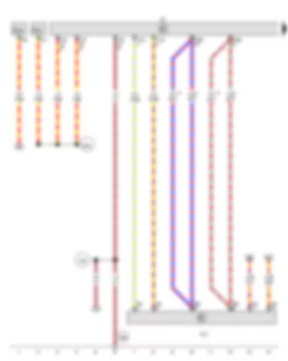 Wiring Diagram  VW TOUAREG 2014 - Mobile telephone operating electronics control unit - Radio
