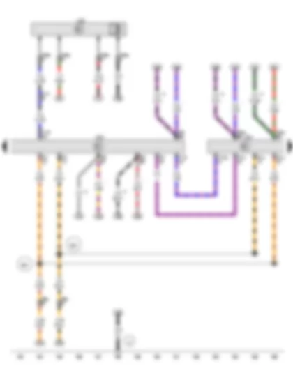 Wiring Diagram  VW TOUAREG 2015 - Radiator fan control unit - Engine control unit - Engine control unit 2