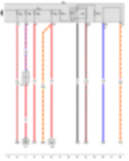 Wiring Diagram  VW TOUAREG 2016 - Connection and distribution box 3 - Terminal 30 wiring junction 3