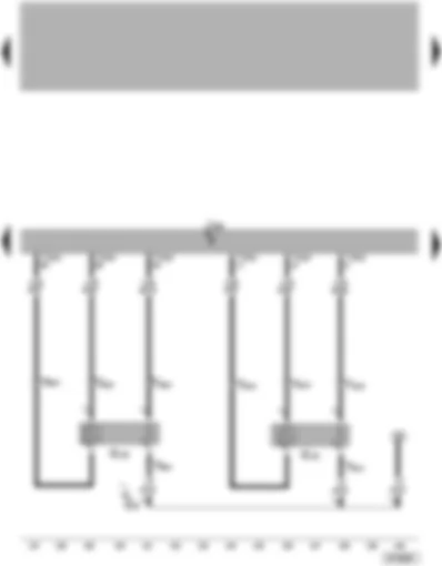 Wiring Diagram  VW TOUAREG 2006 - Motronic control unit - lambda probe after catalytic converter