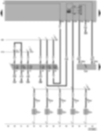 Wiring Diagram  VW TOUAREG 2003 - Engine control unit - glow plug relay - glow plugs 1 - 5