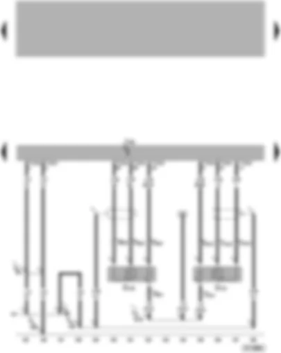 Wiring Diagram  VW TOUAREG 2008 - Motronic control unit - lambda probe after catalytic converter