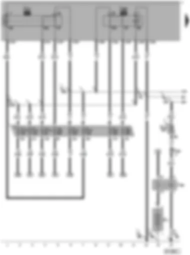 Wiring Diagram  VW TOUAREG 2003 - Terminal 30 voltage supply relay - terminal 30 voltage supply relay 2 - second battery - battery parallel circuit relay