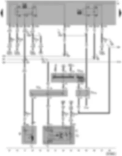 Wiring Diagram  VW TOUAREG 2003 - Starter - alternator - voltage regulator - terminal 50 voltage supply relay