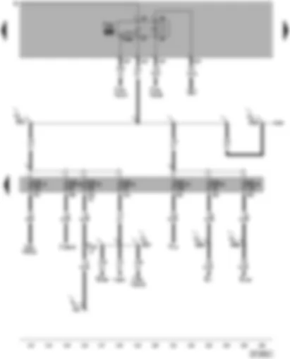 Wiring Diagram  VW TOUAREG 2003 - Fuses - terminal 15 voltage supply relay - self-diagnosis connection