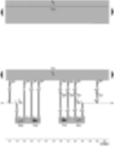 Электросхемa  VW TOUAREG 2003 - Блок управления регулировки сиденья переднего пассажира с функцией памяти - регулировка продольного положения поясничного подпора - регулировка высоты передней части сиденья