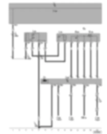 Wiring Diagram  VW TOUAREG 2003 - Sliding sunroof switch - sliding sunroof adjustment regulator - sliding sunroof adjustment control unit - onboard supply control unit - sliding sunroof motor