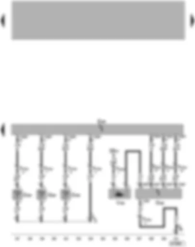 Электросхемa  VW TOUAREG 2003 - Задняя панель управления и индикации Climatronic - датчики температуры задних дефлекторов - датчик и электродвигатель регулирования вентилятора сзади